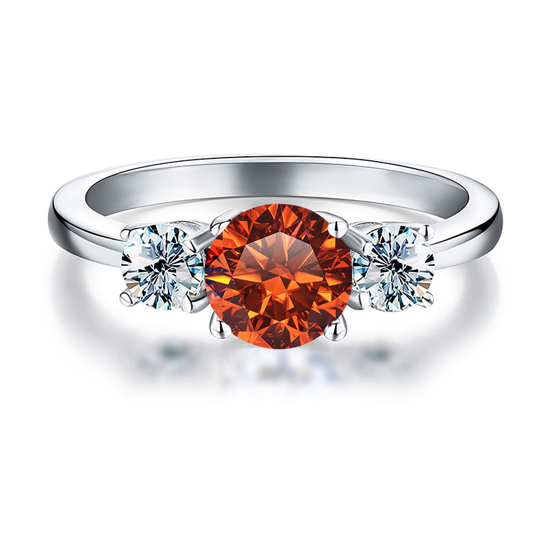 Anillo de plata esterlina s925 anillo de mujer de oro europeo y americano de lujo 3 quilates anillo de piedra de mosaico colorido