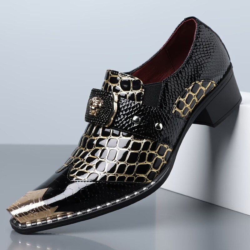 Cross-border pointed-toe Chelsea men's shoes, large size, business style, Korean version, formal wear, trendy shiny leather men's shoes, Chelsea leather shoes for men Cross-border pointed-toe Chelsea men's shoes, large size, business style, Korean version, formal wear, trendy shiny leather men's shoes, Chelsea leather shoes for men