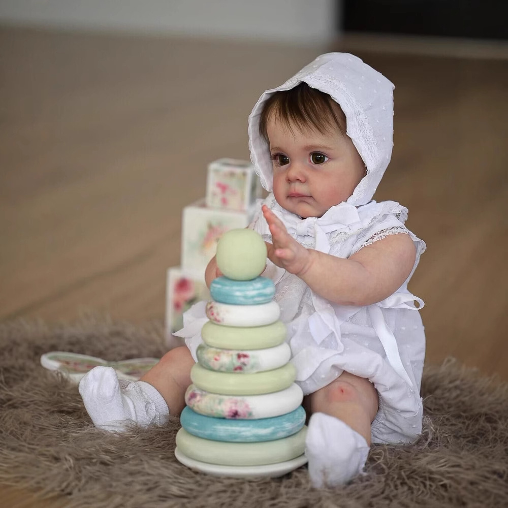 Muñeca NPK genuina reborn, muñeca realista de niña pequeña Maggi, pintada a mano en 3D, disponible para dropshipping.