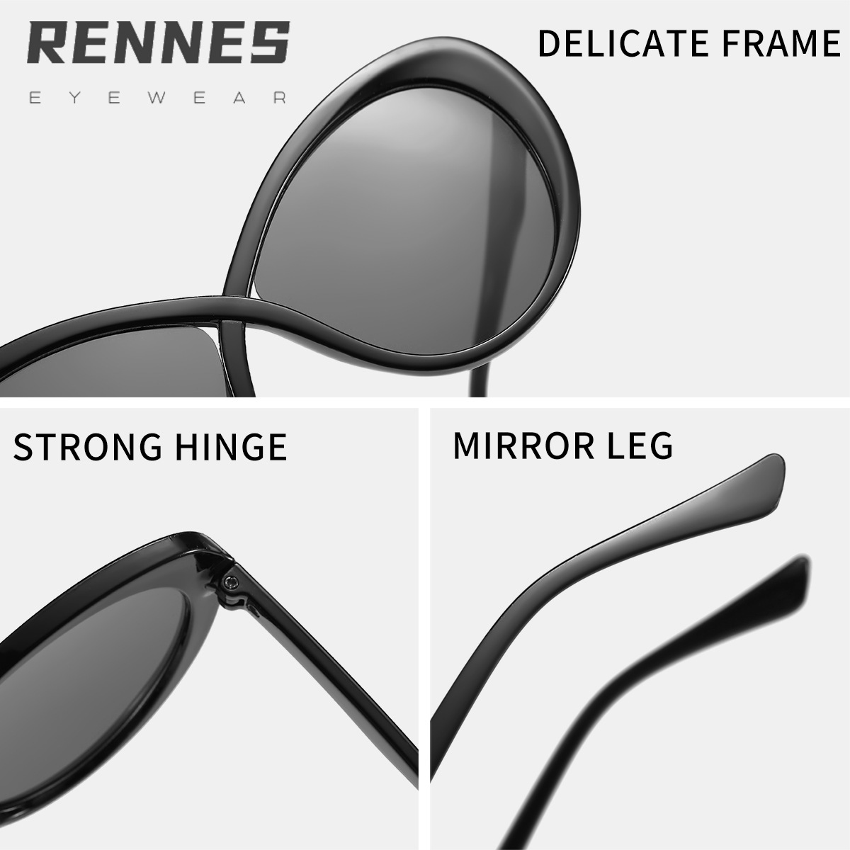 Nuevo marco ovalado cruzado transfronterizo, gafas anti-luz azul de color en contraste, celebridades de Internet, el mismo modelo, pequeñas gafas de sol para exteriores