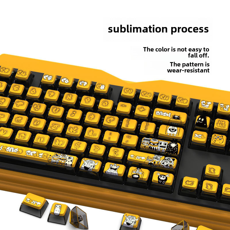 Source manufacturer Explosion Spot Personalized Personality Key Caprica 125 key High ASA Subtraction Craft Machinery Keyboard