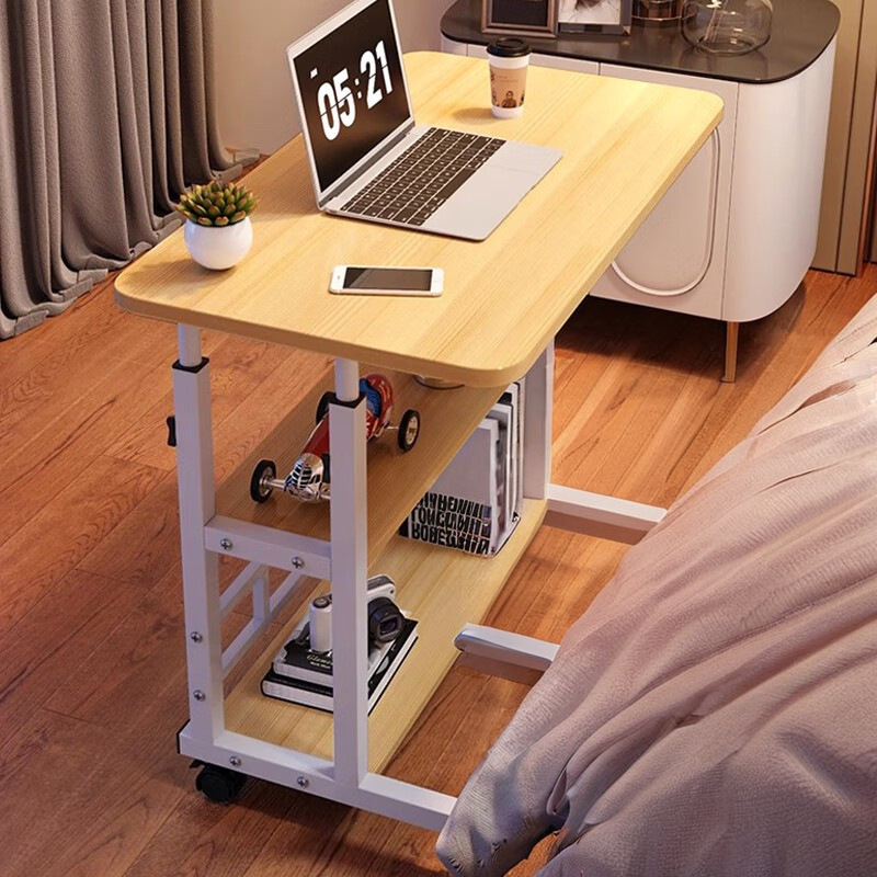Escritorio de estudio ajustable, mesita de noche, mesa auxiliar, escritorio de ordenador para dormitorio, escritorio de oficina móvil para dormitorio, mesita de noche para dormitorio.