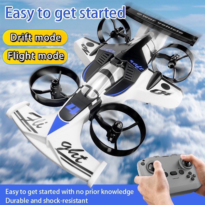 Cross-Border Land and Air Dual-Purpose Drift Car Light Stunt Remote Control Aircraft Long Endurance Helicopter Fixed Height Drone Toy