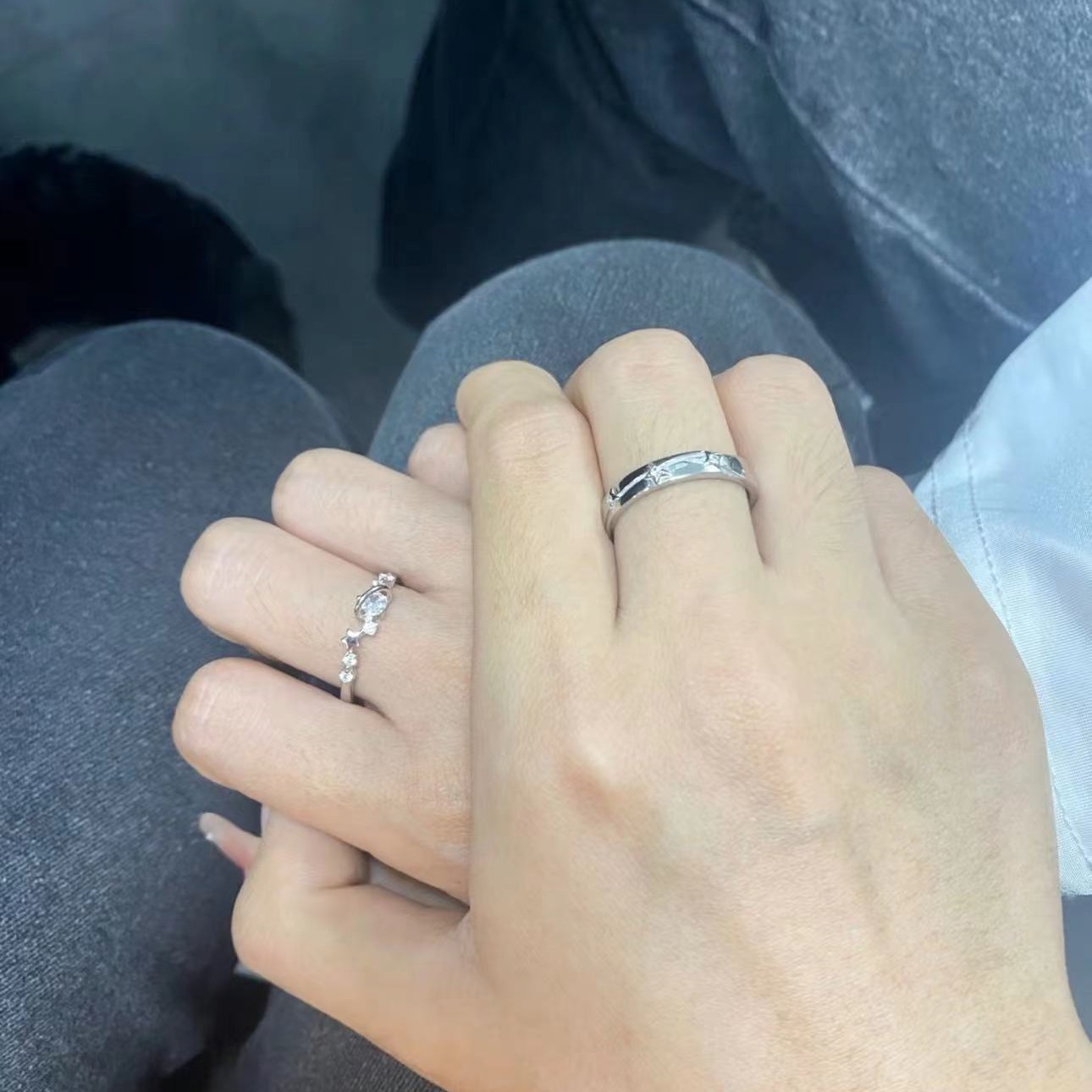 S  커플 링 고급 센스 오프닝 핑거 링 패션 인 지르콘 스타 링 쥬얼리 도매