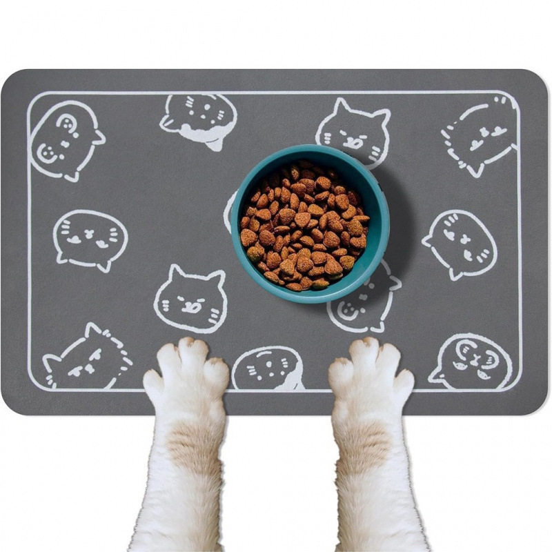 Alimentos para perros y gatos, almohadilla de barro de algas, almohadilla de alimentación a prueba de salpicaduras y humedad, absorción de agua, secado rápido, lavado y espesado