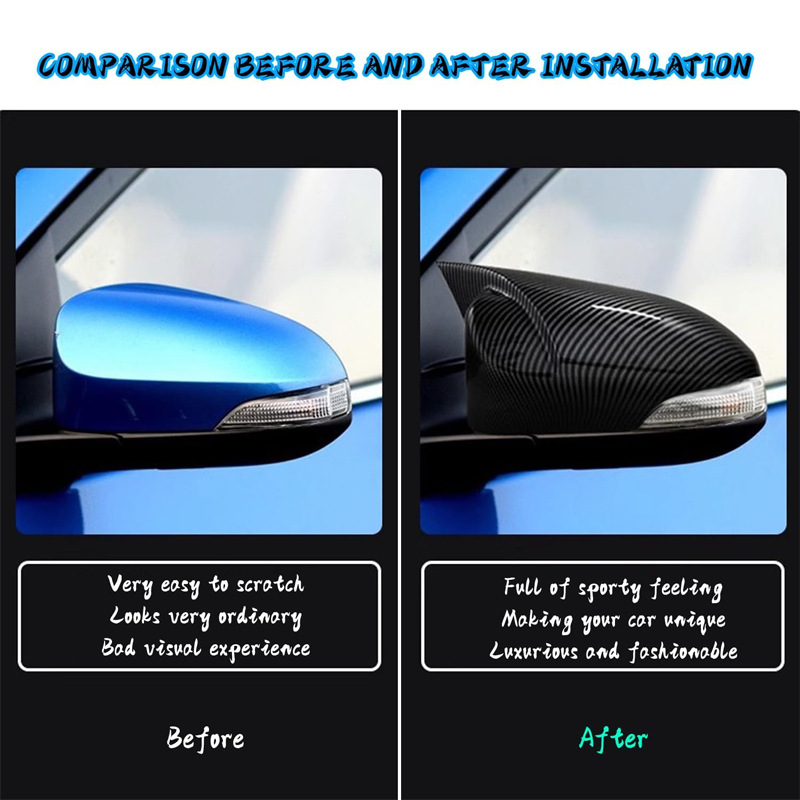 Suitable for 14-18 Corolla Camry Levin Horn-Shaped Rearview Mirror Modification Mirror Cover Body Side Mirror