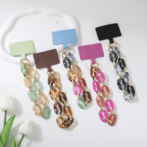  New Personalized Phone Chain, Colorful Pendant Accessories, Acrylic Resin Phone Chain, Available for Wholesale