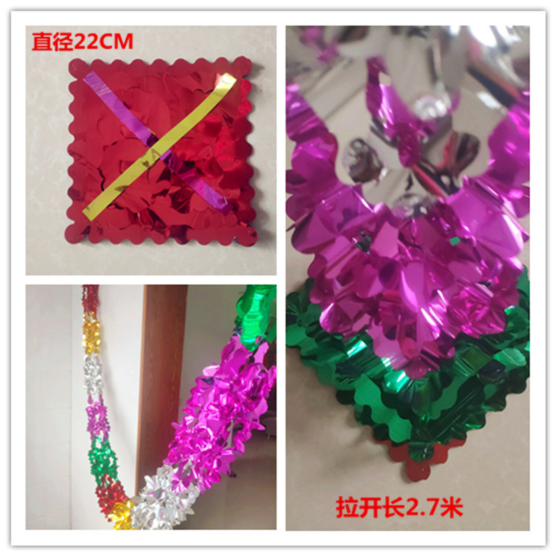 Fiesta Celebración Guirnalda lana rayas decoración de Navidad Garland cinta de la boda cepillado rayas de colores Navidad colgante