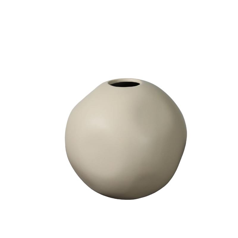 Viento tranquilo creativo vasos de cerámica redondos ornamentos flor seca flor de sala de estar in viento suave ornamentos de escritorio floral
