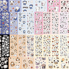 Korean cute cartoon white dog sticker INS Korean style guka handmade phone case DIY decorative sticker wholesale