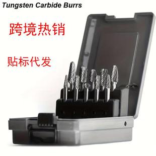 Manufacturer Woodworking Tools Electric Grinding Head 6mm Set Tungsten Steel Grinding Head Carbide Rotary File Cross-Border Hot Sale