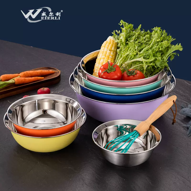 多用304不锈钢盆家用汤碗加厚不锈钢汤盆商用厨房和面盆料理盆