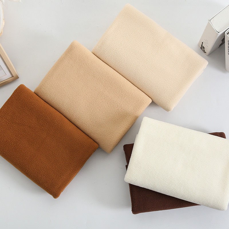 厂家摇粒绒布料纬编针织家纺双面面料批发库存毛毯暖绒春款贝贝绒