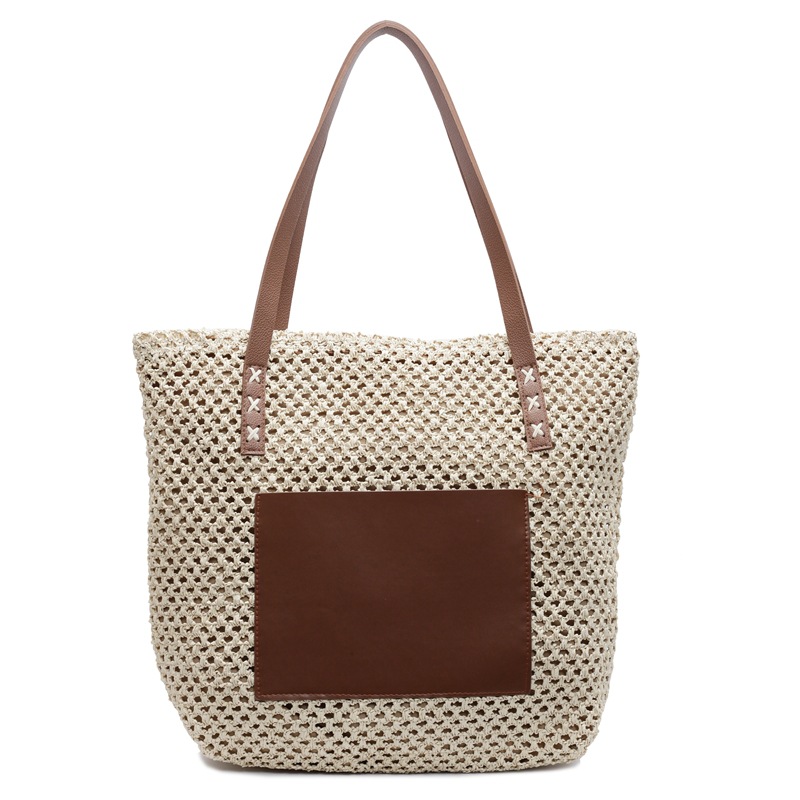 Bolsa de verano tejida para mujeres 2026 nueva moda de gran capacidad bolsa de playa de vacaciones multifuncional bolsa de hombro de alta calidad