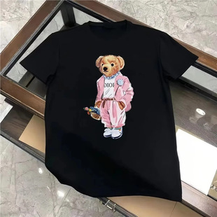 �W�a��TNew Bear Luxury Brand Men Women Fashion Tshirt Brand