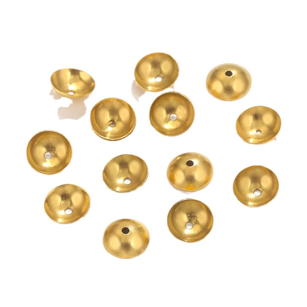 Cuentas de acero inoxidable ronda tapa de cuentas de junta chapado al vacío 3-8mmdiy pulsera collar joyería que hace cuentas de junta