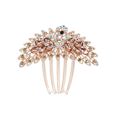 Cross-border antique peacock comb, retro hair comb, rhinestone hair accessories, bridal headwear, hairpins, hairpins, hairpins, wholesale