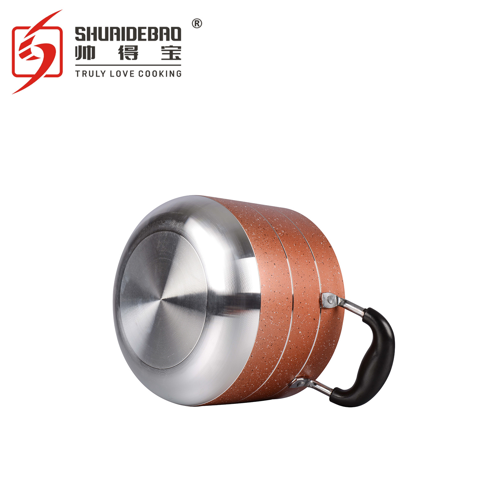 Juego de ollas antiadherentes de alta calidad para comercio exterior transfronterizo de Shuaidebao, juego de ollas de aluminio, ollas al por mayor, utensilios de cocina