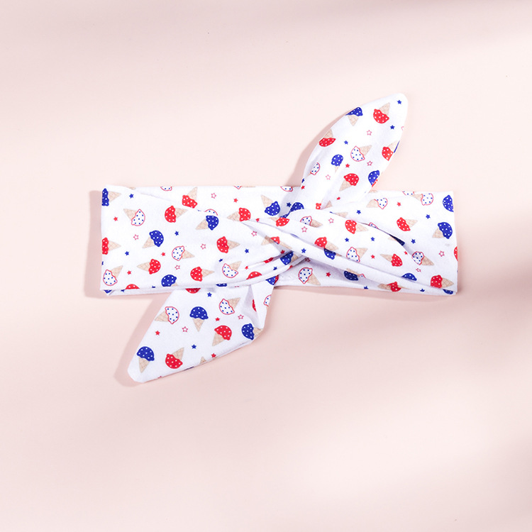 American Independence Day Children's Elastic Print Bunny Ears Star Headband display picture 15