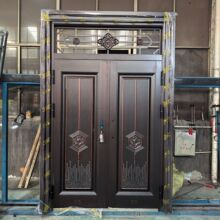 锌镁合金大门农村自建房模压对开别墅入户大门农村自建房进户门