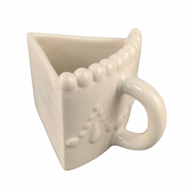 Cubierta de cerámica seis tazas de combinación, tazas de marca triangulares blancas, tazas de agua para reuniones, tazas de geometría simple, tazas apiladas