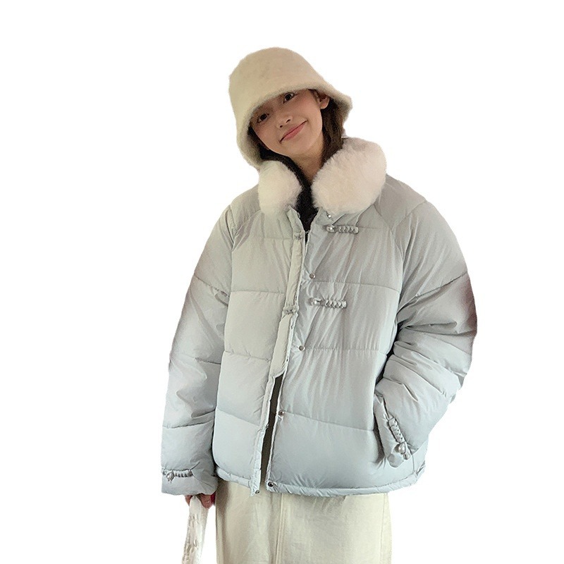 Coreano suave viento suelto estilo de invierno 2024 nuevo algodón temperamento rosa con chaqueta corta image 5