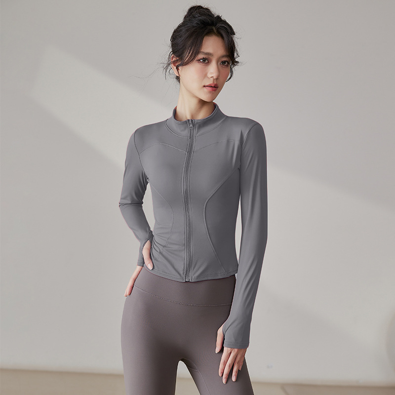 Slim-fit Quick-drying Yoga Clothes For Women, Long-sleeved Sports Fitness Tops, Fitness Clothes For Women_desvips.com