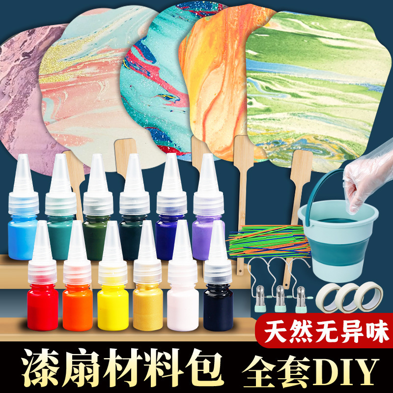 Full Set of Lacquer Fan Material Package Blank Fan DIY Rice Paper Round Fan Ancient Style with Text Lacquered Large Lacquer Fan Wholesale Full Set of Lacquer Fan Material Package Blank Fan DIY Rice Paper Round Fan Ancient Style with Text Lacquered Large Lacquer Fan Wholesale