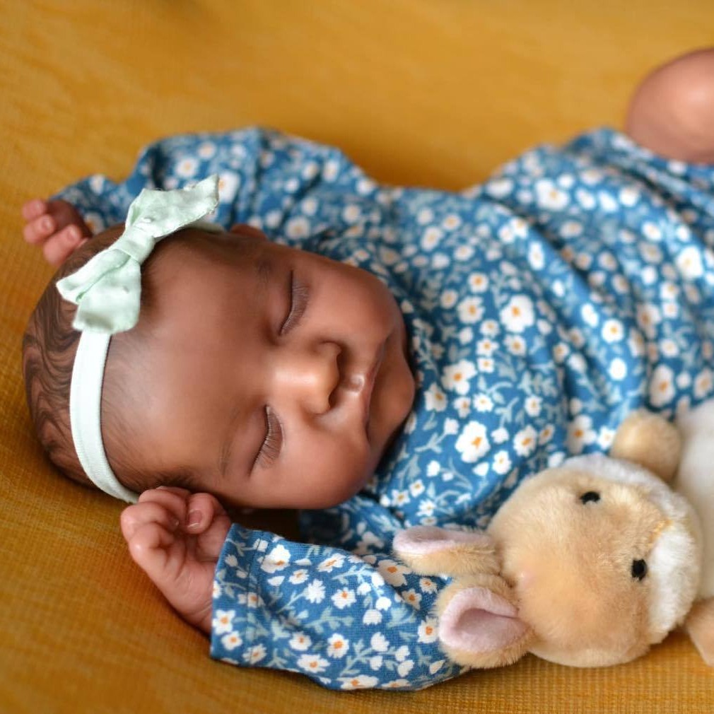 49cm reborn muñeca simulación bebé Levi bebé negro transfronterizo e-commerce entrega de una sola pieza