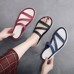Summer New Soft Sole Outdoor Slip-On Beach Sandals Women Fashion Casual Slipper Covers One-Piece Slides