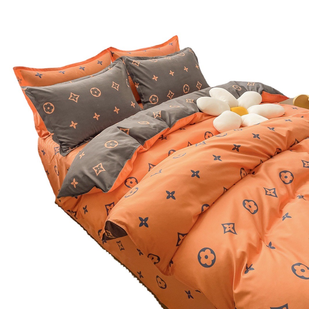 秋冬磨毛プリント家庭用水洗綿シーツ布団カバー寮三点セットins小清新ベッド四点セット