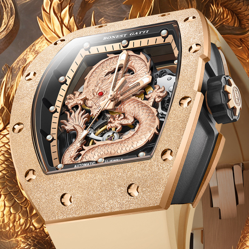 Bugatti brand watch new hollow temperament atmospheric waterproof luminous niche automatic mechanical wrist watch