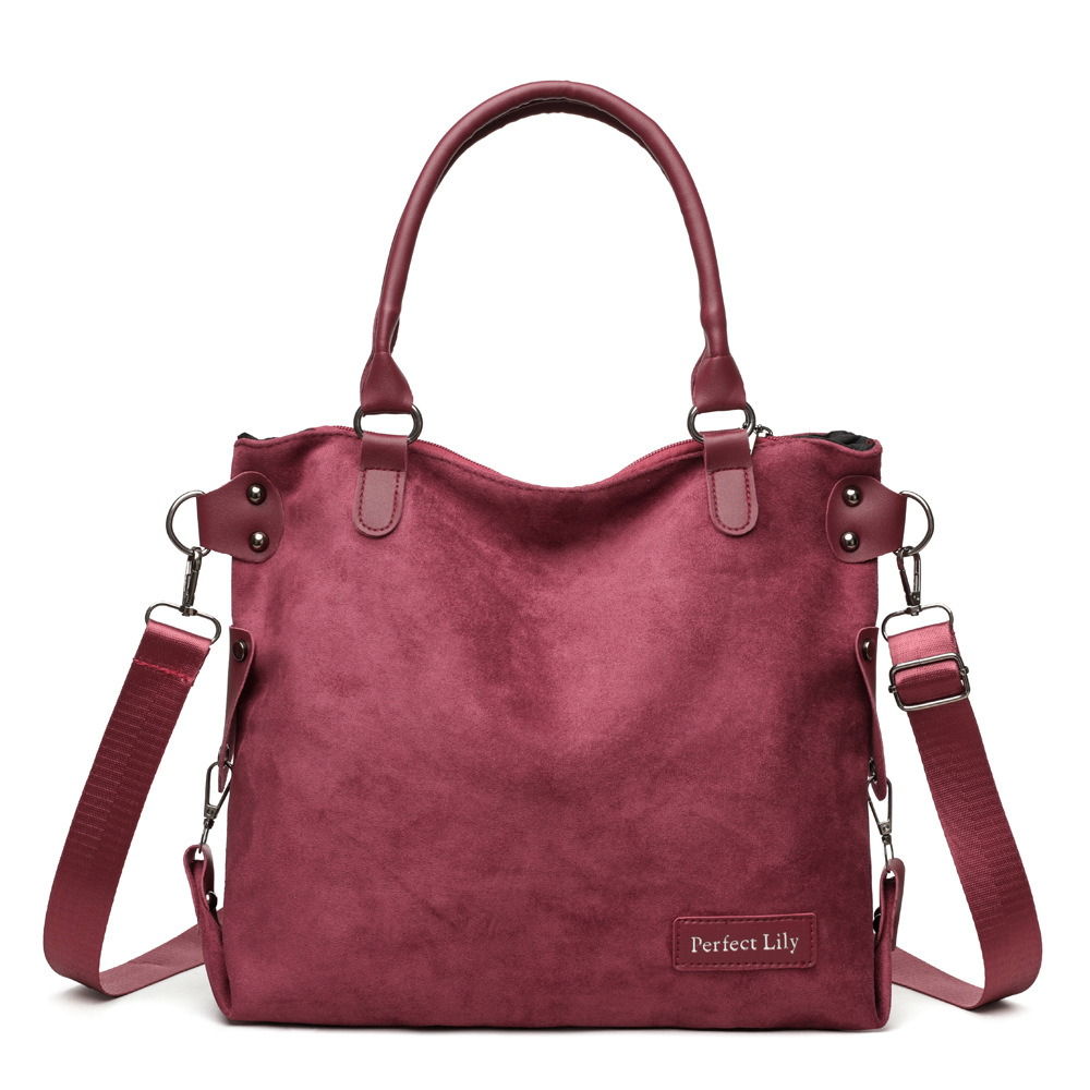 Large Capacity Suede Bag For Women, Autumn Winter New Fashion Retro Handbag, Crossbody Shoulder Bag, Commuter Tote Bag - Thumbnail 6