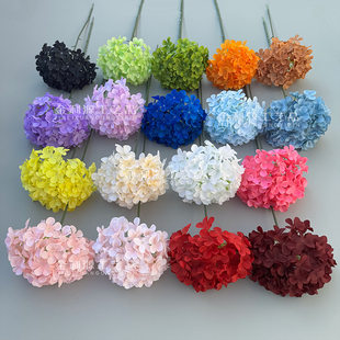 90 tablets single -branch big hydrangea stick glycogex hydrangea wedding flower row decorative high -quality ball simulation flowers