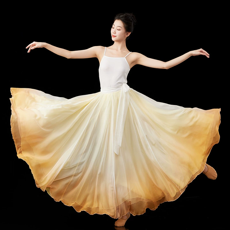 720 градусов классическая танцевальная юбка с градиентным изменением цвета