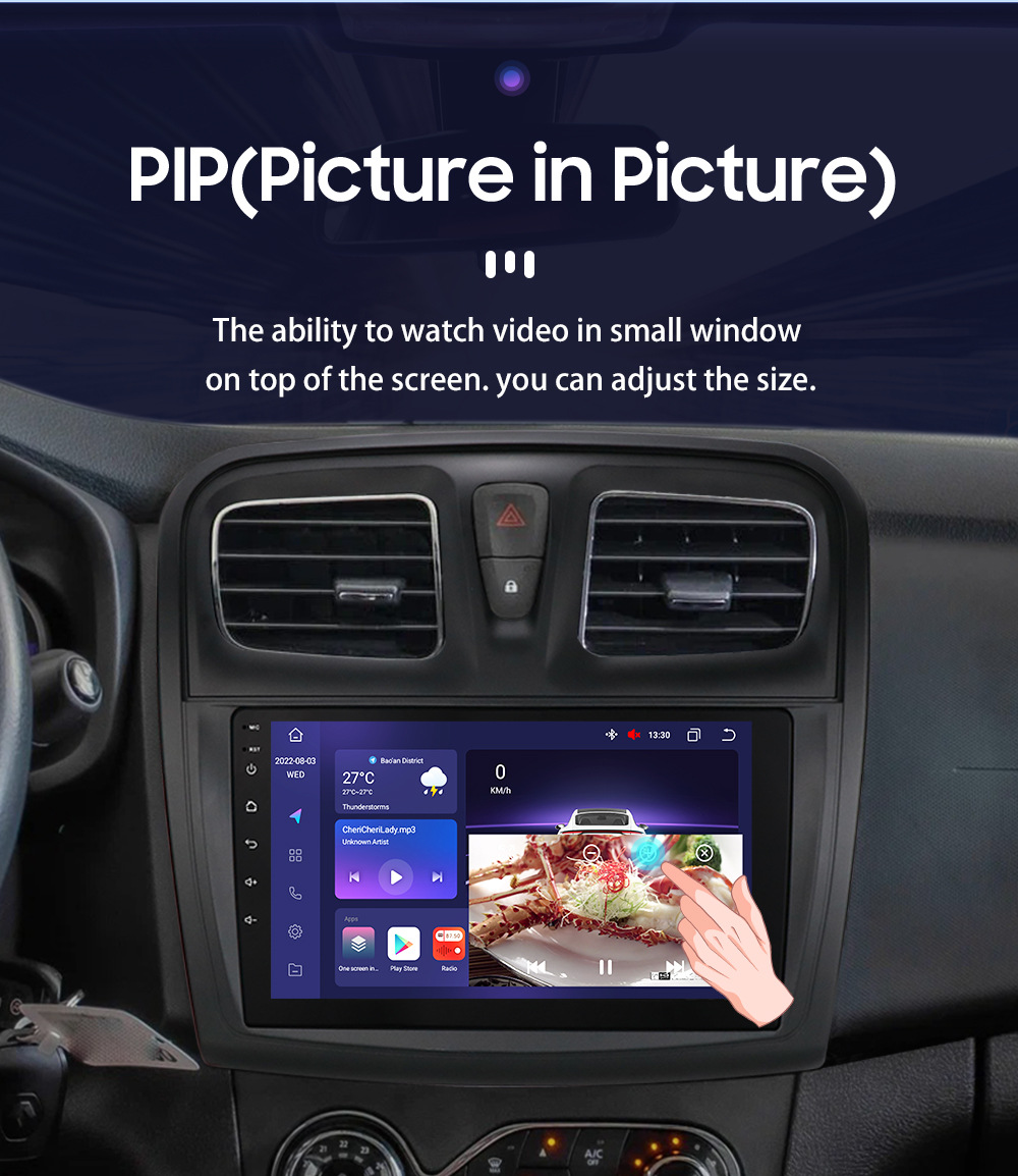 Suitable for 12-19 Renault Logan/Dacia Central Control Large Screen Android Large Screen Reversing Image Navigation Gps