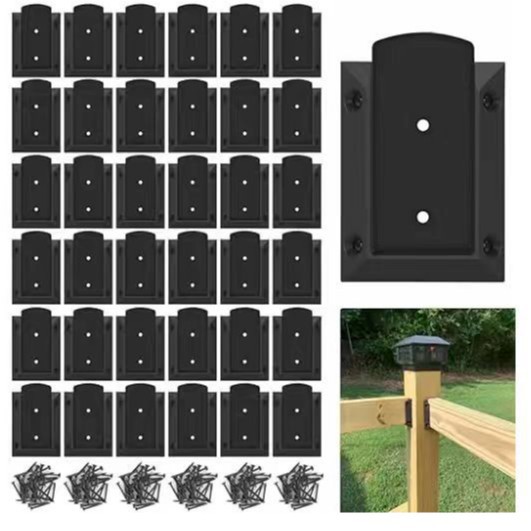 Wood Fence Post Garden Fixing Set Fence Post Fixing Base Railing Wooden Stake Fixing Base 2*4