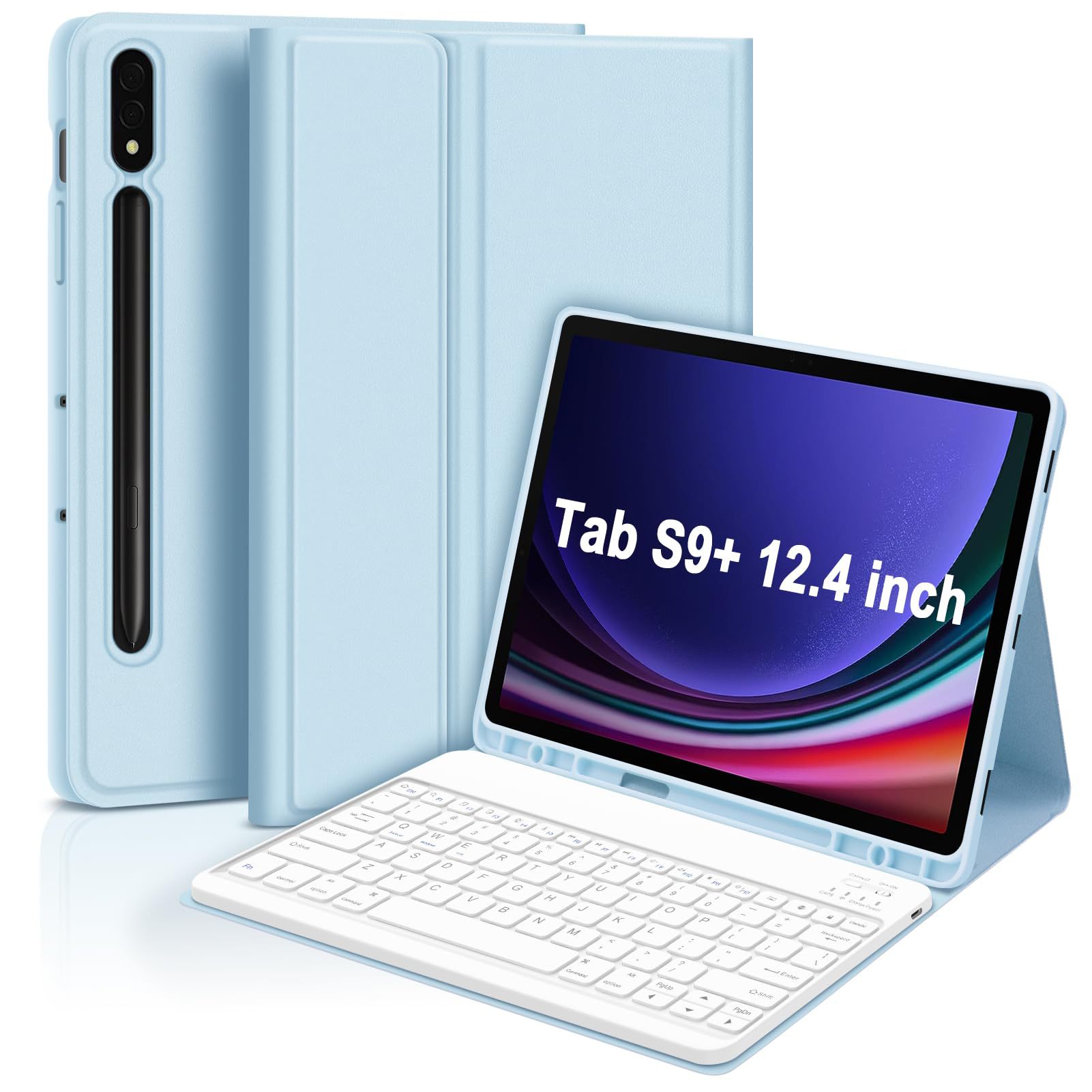 S9plus teclado bluetooth para samsung S7 + cubierta protectora del teclado bluetooth S8plus12.4 cubierta protectora del teclado