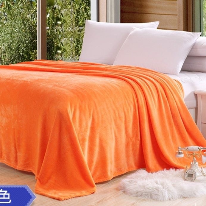 In-Stock Foreign Trade Cross-Border Solid Color Coral Fleece Blanket Summer Sofa Nap Blanket Coral Fleece Bed Sheet Clearance Sale with Excellent Price
