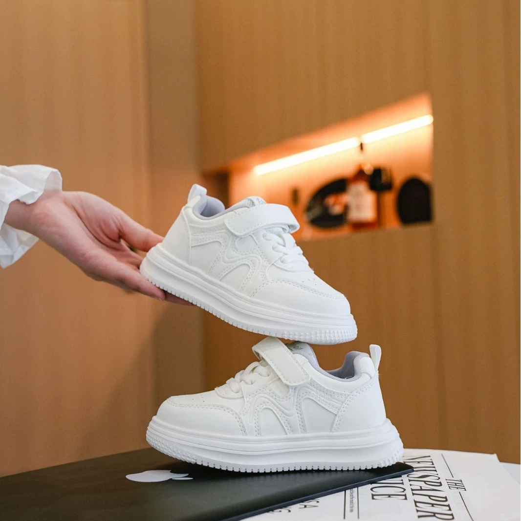 Бутиковая детская обувь Hulanmao, долгосрочная семейная обувь, студенческая обувь, белые туфли на мягкой подошве C666