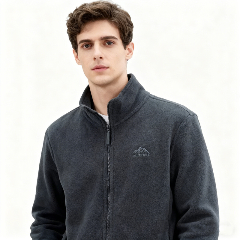 Cross-Border Export Autumn and Winter Classy Polar Fleece Thickeneded Jacket Men's Zipper Cardigan Fleece Sweatshirt Sports Jacket Cross-Border Export Autumn and Winter Classy Polar Fleece Thickeneded Jacket Men's Zipper Cardigan Fleece Sweatshirt Sports Jacket