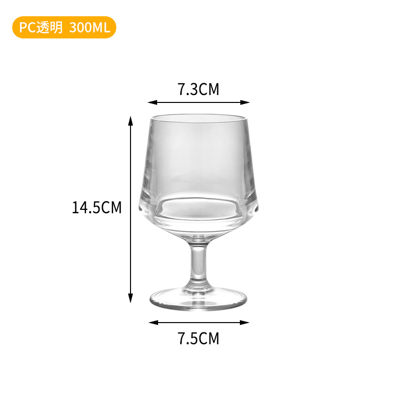 Vaso de vino europeo creativo de plástico casero tazas de vino de brandy tazas de whisky bar tazas de vino