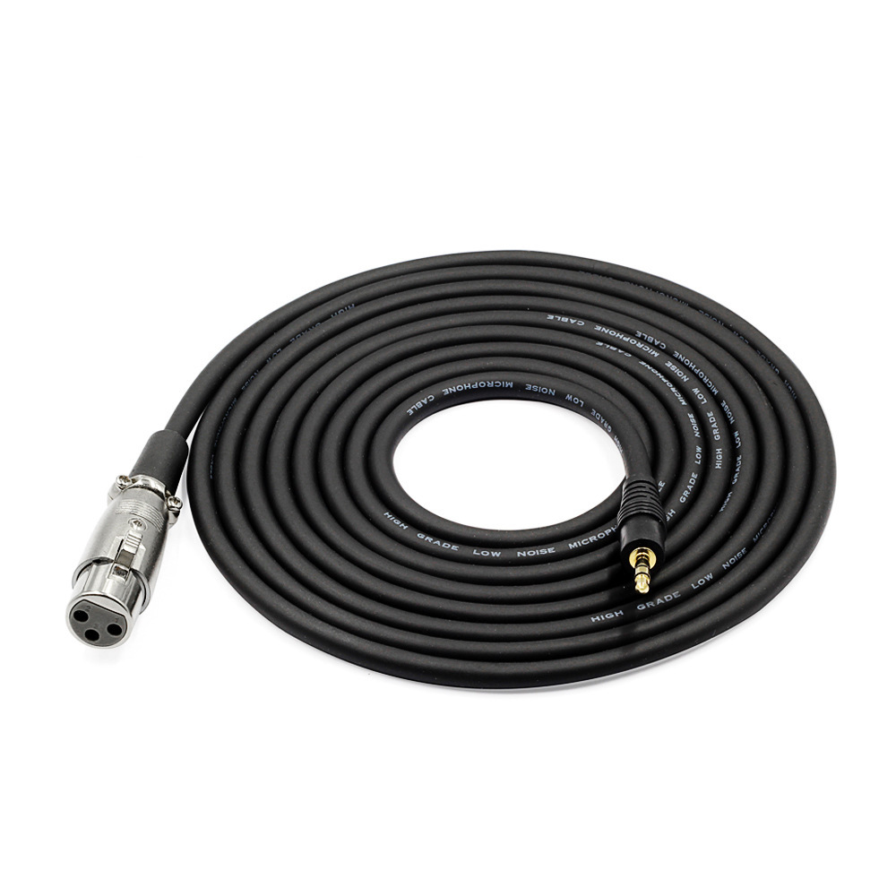 直播声卡3.5mm转卡农音频线 3.5mm卡侬音频麦克风连接线延长线