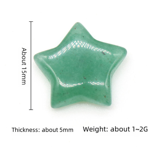 Natural Crystal Semi-Precious Stone 15mm Mini Pentagon Star DIY Phone Case Beauty Hair Pin Star Material