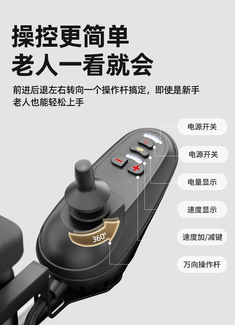 Phoenix fully automatic electric wheelchair, foldable, for the elderly and disabled, new model four-wheel mobility scooter, others
