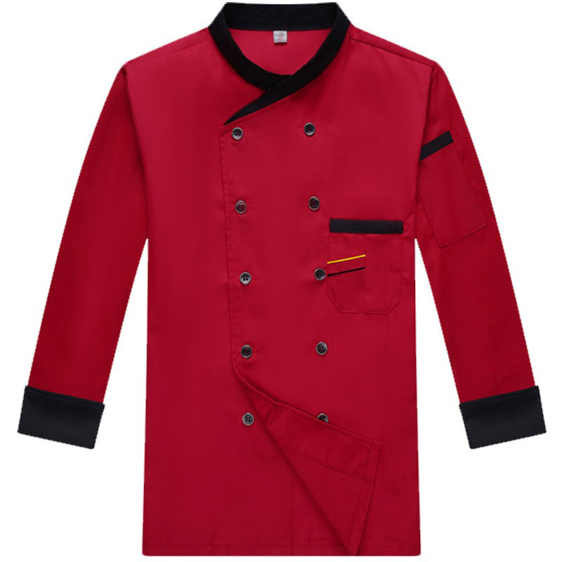 Ropa de trabajo de chef de invierno ropa de cocina de restaurante de invierno de manga larga para hombres ropa de chef de otoño e invierno ropa de mujer