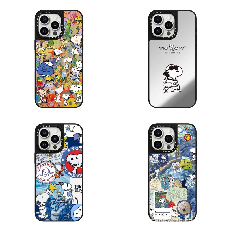 Graffiti Snoopy Oil Painting Magsafe Magnetic Case Suitable for Apple 17Promax Mobile Phone Case Iphone16Pro