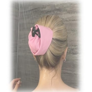 Waterproof Hair Sleeve in Pink Wash the Root��ɫ��ˮ�o�l��