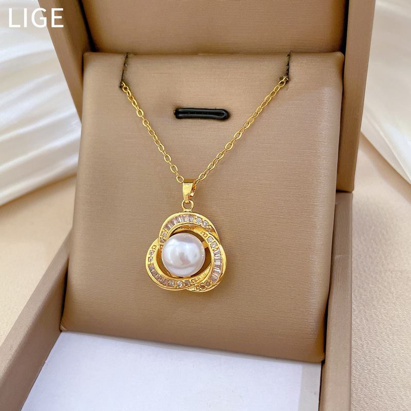 Collana elegante a catena con diamanti da donna gioiello versatile_voghion.com