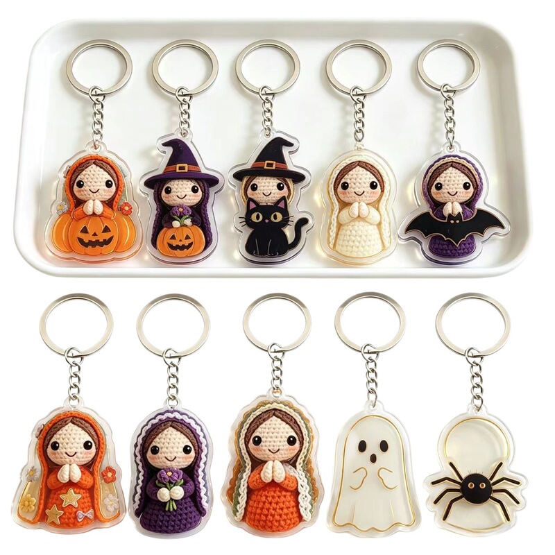 Cross-border new product: Russian nesting doll acrylic keychain, sourced from Yiwu, specializing in small accessories and trinkets